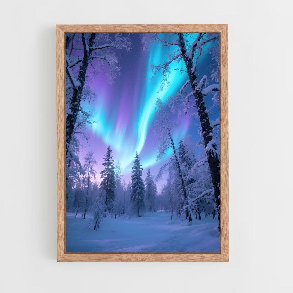Poster Aurora borealis éblouissante – affiche Univers (vue 4)